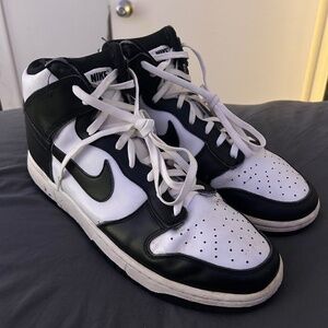 Nike Dunk High Black and White Size 12... Used